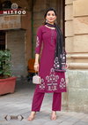 Kalamay By Mittoo Rayon Thread Work Online Kurti With Bottom Dupatta Wholesale
